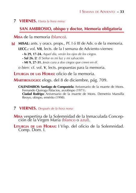 Calendario Litúrgico - Pastoral 2012-2013 Ciclo «C - Cope