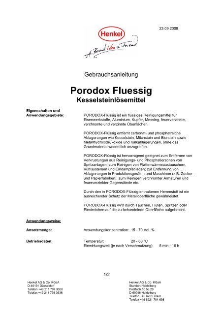 Porodox Fluessig