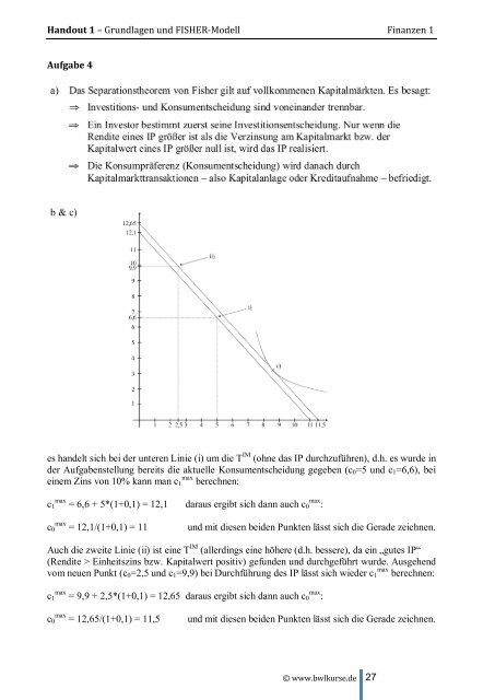 Beispielhandout Finanzen - BWL Kurse Frankfurt