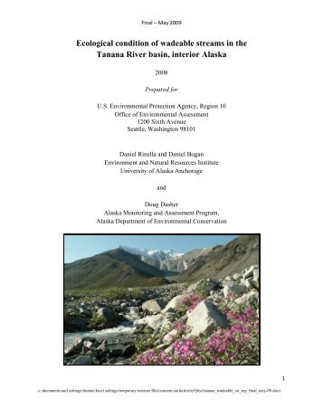 Ecological condition of wadeable streams in the Tanana - Alaska ...