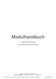 Modulhandbuch - Fakultät für Betriebswirtschaft - LMU