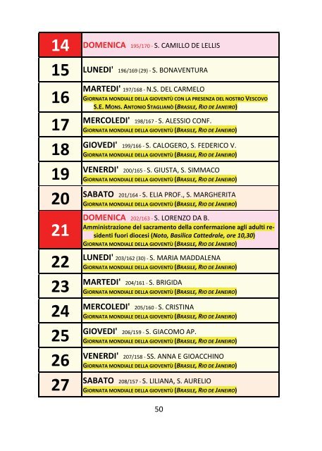 Calendario Pastorale 2012-2013 - DIOCESI di NOTO