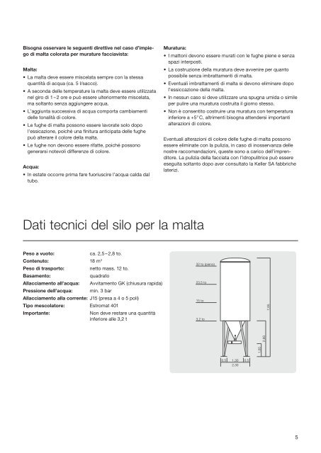 Tecnica di utilizzo - Keller AG Ziegeleien