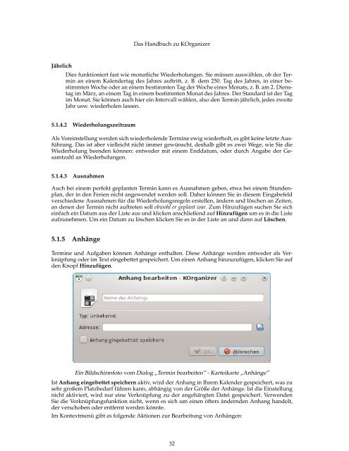 Das Handbuch zu KOrganizer - KDE Documentation