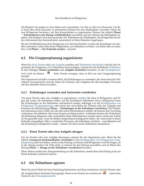 Das Handbuch zu KOrganizer - KDE Documentation