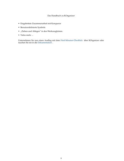 Das Handbuch zu KOrganizer - KDE Documentation