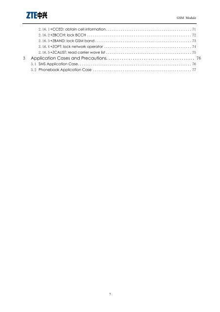 AT Command Manual For ZTE Corporation's ME3000_V2 Module