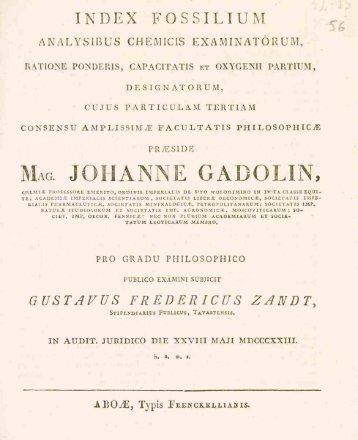 Mag johanne gadolin, - Doria