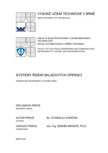 Elektronická verze DP.pdf - Vysoké učení technické v Brně