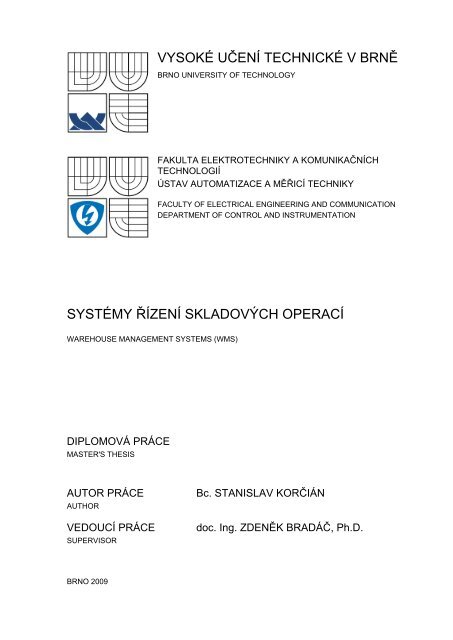 Elektronická verze DP.pdf - Vysoké učení technické v Brně