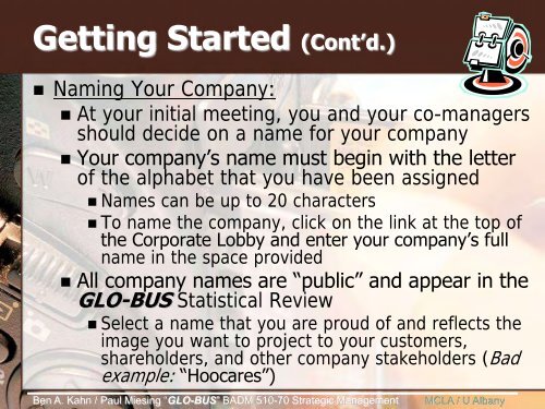 GLO-BUS: An Online Simulation for Developing Winning ... - COPLAC