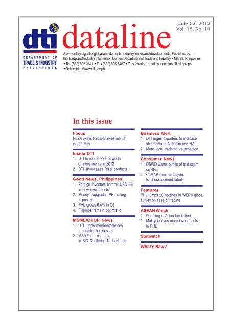 Dataline No. 14.pmd - DTI