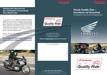 Honda Quality Ride - Motorrad Streifeneder