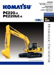 Download PC220-8 Specification (PDF) - Komatsu