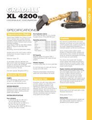 Gradall XL 4200 III Excavator Specifications - Gradall Industries, Inc.