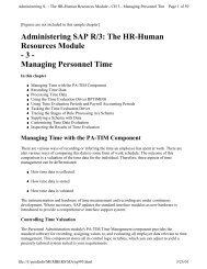 Administering SAP R/3: The HR-Human Resources Module - 3 ...