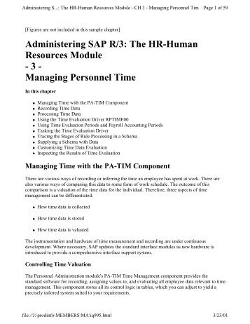 Administering SAP R/3: The HR-Human Resources Module - 3 ...