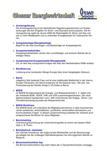 Glossar als Download - Energie