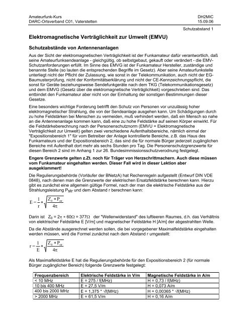 Elektromagnetische Verträglichkeit zur Umwelt - myDARC.de