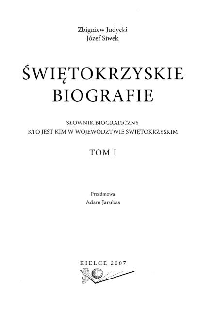 ŚWIĘTOKRZYSKIE BIOGRAFIE