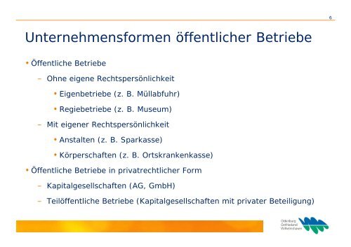 Rechtsformen