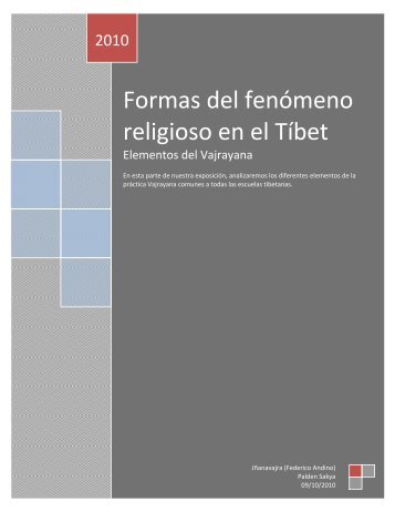 Formas del fenómeno religioso en el Tíbet - Palden Sakya ...