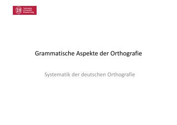 Systematik der deutschen Orthografie - Dr. Said Sahel