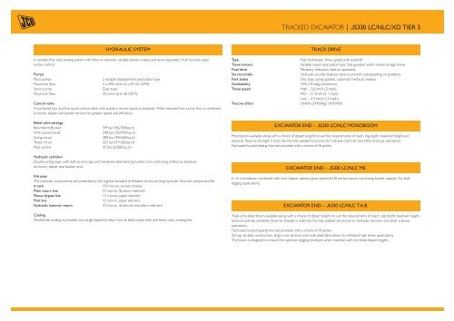 TRACKED EXCAVATOR | JS330 LC/NLC/XD TIER 3