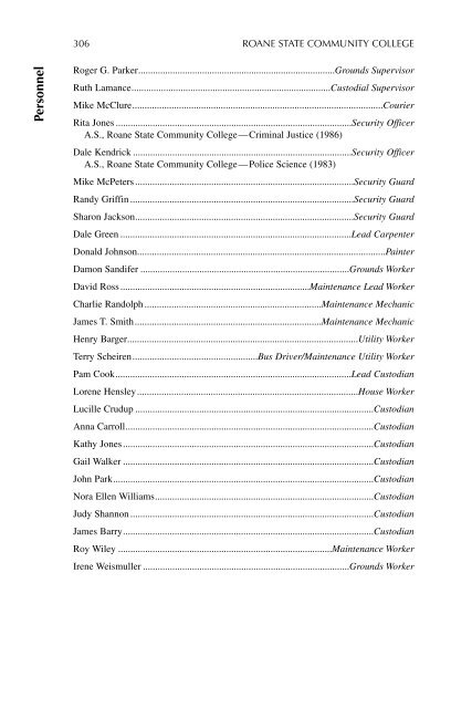 2006-2008 Catalog - Roane State Community College