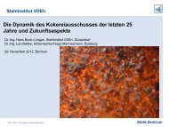 Die Dynamik des Kokereiausschusses der letzten 25 ... - Stahl-Online