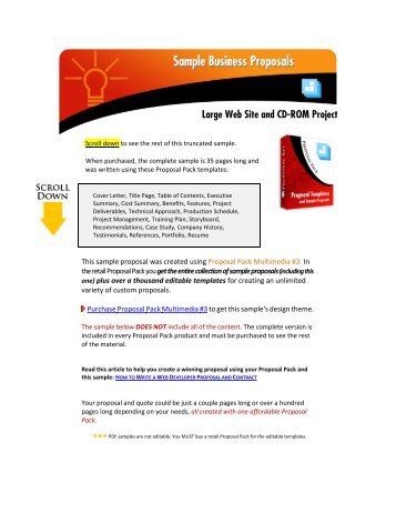 Sample Business Proposal - Proposal Kit