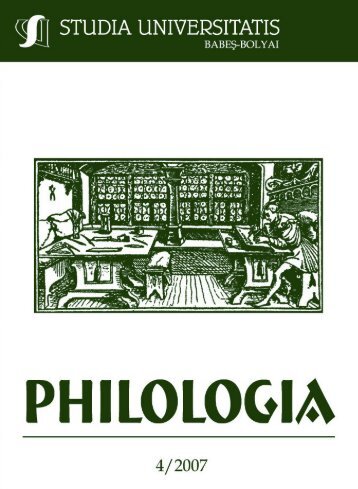 studia universitatis babeş – bolyai philologia 4