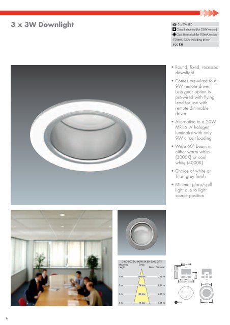 6 3 X 3w Downlight 6 3 X 3w Downlight