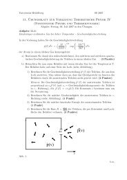 11. Übungsblatt (pdf) - Institut für Theoretische Physik der Universität