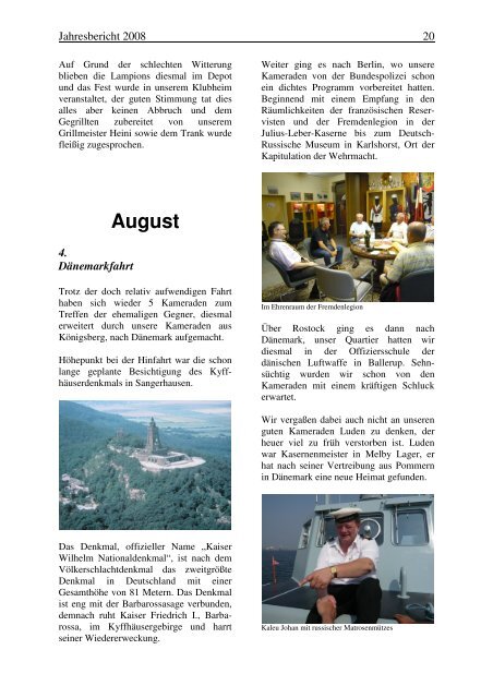 Jahresbericht 08 - Tiroler Kaiserjägerbund - Ortsgruppe Innsbruck