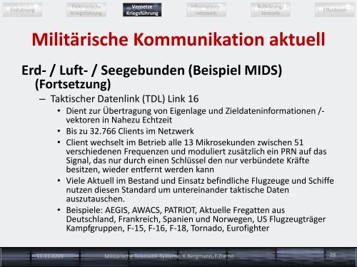 Militärische Telematik-Systeme - Technische Hochschule Wildau