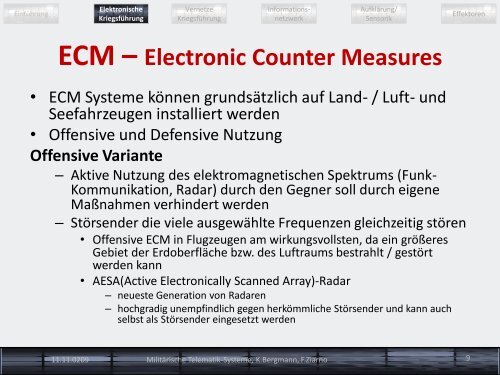 Militärische Telematik-Systeme - Technische Hochschule Wildau