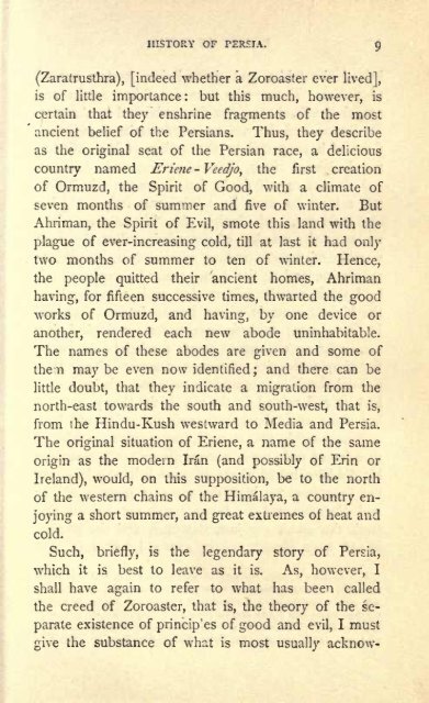 Persia from the Earliest Period to the Arab