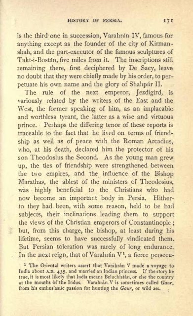 Persia from the Earliest Period to the Arab