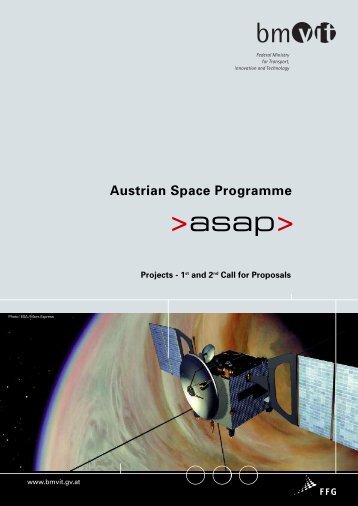 ASAP Weltraumprogramm - Projekte der 1. und 2. Ausschreibung