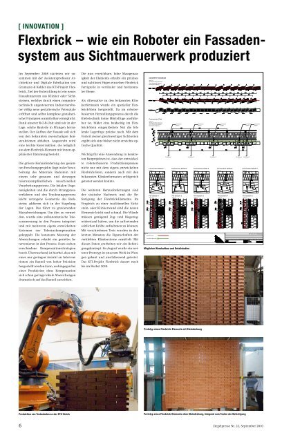 Ziegelpresse 2010 - Keller AG Ziegeleien