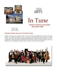 December 2008 In Tune Newsletter - University of North Carolina ...