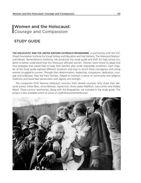 Women and the Holocaust: Courage and Compassion