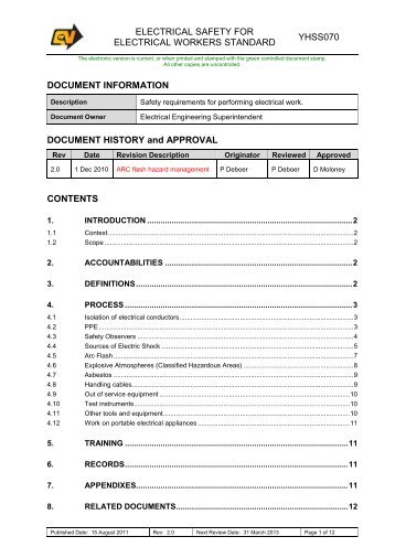 Electrical safety for electrical workers - Queensland Nickel