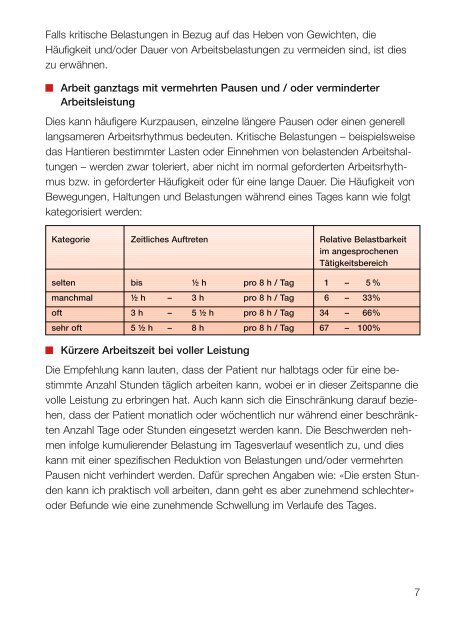 Zumutbare Arbeitstätigkeit nach Unfall und bei Krankheit