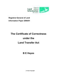 The Certificate of Correctness under the Land Transfer Act