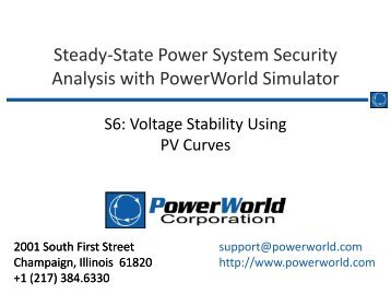 PV Curves - PowerWorld