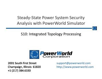 S10: Integrated Topology Processing - PowerWorld