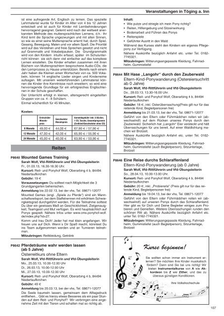 Programm Frühjahr 2013 komplett - Volkshochschule Alt-/Neuötting