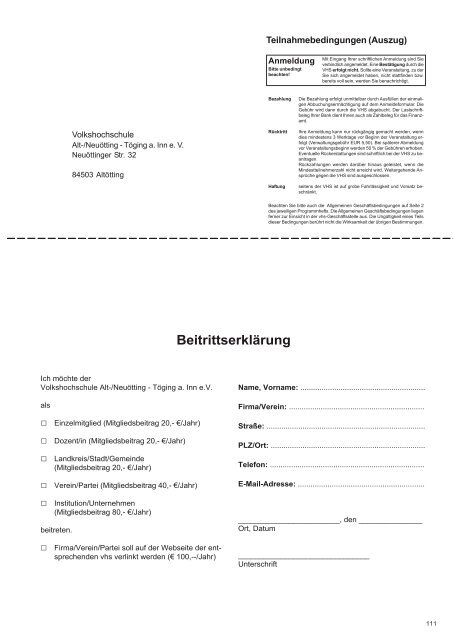 Programm Frühjahr 2013 komplett - Volkshochschule Alt-/Neuötting